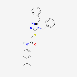molecular formula C28H30N4OS B2851017 N-(4-butan-2-ylphenyl)-2-[(4,5-dibenzyl-1,2,4-triazol-3-yl)sulfanyl]acetamide CAS No. 720667-81-2