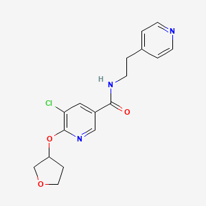 5-chloro-N-(2-(pyridin-4-yl)ethyl)-6-((tetrahydrofuran-3-yl)oxy)nicotinamide