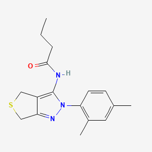 molecular formula C17H21N3OS B2851025 N-[2-(2,4-dimethylphenyl)-2H,4H,6H-thieno[3,4-c]pyrazol-3-yl]butanamide CAS No. 396723-34-5
