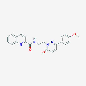 molecular formula C23H20N4O3 B2851034 N-(2-(3-(4-methoxyphenyl)-6-oxopyridazin-1(6H)-yl)ethyl)quinoline-2-carboxamide CAS No. 921529-90-0