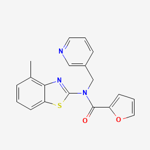 molecular formula C19H15N3O2S B2851038 N-(4-methyl-1,3-benzothiazol-2-yl)-N-[(pyridin-3-yl)methyl]furan-2-carboxamide CAS No. 894998-88-0