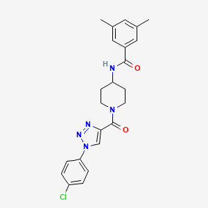 B2851054 N-(1-(1-(4-chlorophenyl)-1H-1,2,3-triazole-4-carbonyl)piperidin-4-yl)-3,5-dimethylbenzamide CAS No. 1251682-66-2