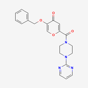 5-(benzyloxy)-2-(4-(pyrimidin-2-yl)piperazine-1-carbonyl)-4H-pyran-4-one