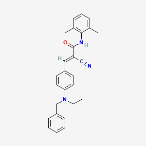 (E)-3-[4-[benzyl(ethyl)amino]phenyl]-2-cyano-N-(2,6-dimethylphenyl)prop-2-enamide