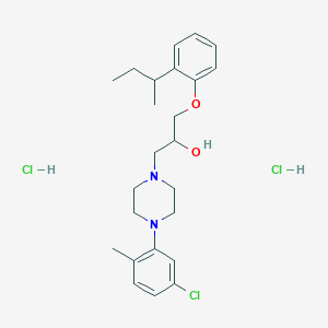 1-(2-(Sec-butyl)phenoxy)-3-(4-(5-chloro-2-methylphenyl)piperazin-1-yl)propan-2-ol dihydrochloride