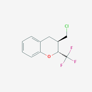 molecular formula C11H10ClF3O B2851071 Rac-(2r,3r)-3-(chloromethyl)-2-(trifluoromethyl)-3,4-dihydro-2h-1-benzopyran CAS No. 2059912-20-6