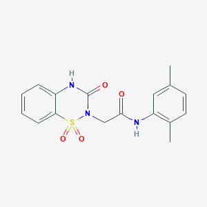 molecular formula C17H17N3O4S B2851079 N-(2,5-dimethylphenyl)-2-(1,1,3-trioxo-3,4-dihydro-2H-1lambda6,2,4-benzothiadiazin-2-yl)acetamide CAS No. 951447-08-8
