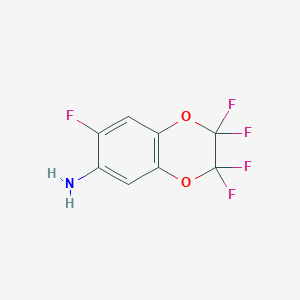 molecular formula C8H4F5NO2 B2851083 2,2,3,3,7-Pentafluoro-2,3-dihydro-1,4-benzodioxin-6-amine CAS No. 120934-05-6