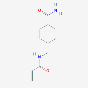 molecular formula C11H18N2O2 B2851099 4-[(Prop-2-enamido)methyl]cyclohexane-1-carboxamide CAS No. 2094881-48-6