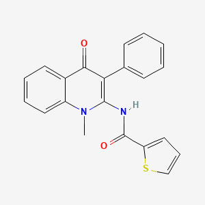 molecular formula C21H16N2O2S B2851143 N-(1-methyl-4-oxo-3-phenyl-1,4-dihydroquinolin-2-yl)thiophene-2-carboxamide CAS No. 883959-05-5