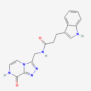 molecular formula C17H16N6O2 B2851185 N-((8-hydroxy-[1,2,4]triazolo[4,3-a]pyrazin-3-yl)methyl)-3-(1H-indol-3-yl)propanamide CAS No. 2034546-41-1