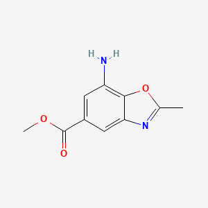 molecular formula C10H10N2O3 B2851187 Methyl 7-amino-2-methyl-1,3-benzoxazole-5-carboxylate CAS No. 890092-54-3