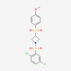 B2851230 1-((2,5-Dichlorophenyl)sulfonyl)-3-((4-methoxyphenyl)sulfonyl)azetidine CAS No. 1797276-18-6
