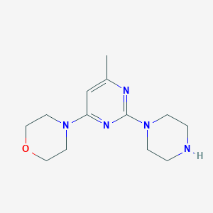 molecular formula C13H21N5O B2851241 4-(6-Methyl-2-(piperazin-1-yl)pyrimidin-4-yl)morpholine CAS No. 1511906-37-8
