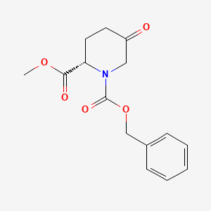 molecular formula C15H17NO5 B2851245 (S)-1-CBZ-5-OXO-PIPERIDINE-2-CARBOXYLIC ACID METHYL ESTER CAS No. 117836-13-2