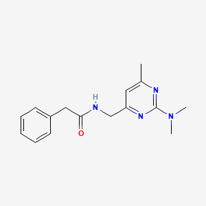 molecular formula C16H20N4O B2851265 N-((2-(dimethylamino)-6-methylpyrimidin-4-yl)methyl)-2-phenylacetamide CAS No. 1797082-29-1