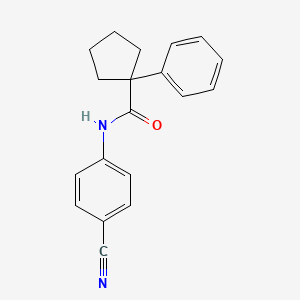 molecular formula C19H18N2O B2851266 N-(4-cyanophenyl)-1-phenylcyclopentane-1-carboxamide CAS No. 1024135-93-0