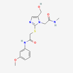 2-[5-(hydroxymethyl)-2-({2-[(3-methoxyphenyl)amino]-2-oxoethyl}thio)-1H-imidazol-1-yl]-N-methylacetamide