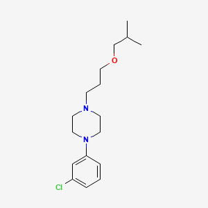molecular formula C17H27ClN2O B2851277 1-(3-chlorophenyl)-4-[3-(2-methylpropoxy)propyl]piperazine CAS No. 2470436-00-9