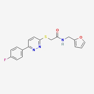 2-[6-(4-Fluoro-phenyl)-pyridazin-3-ylsulfanyl]-N-furan-2-ylmethyl-acetamide