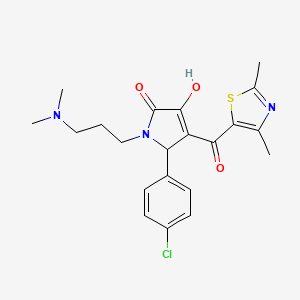 5-(4-chlorophenyl)-1-(3-(dimethylamino)propyl)-4-(2,4-dimethylthiazole-5-carbonyl)-3-hydroxy-1H-pyrrol-2(5H)-one