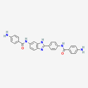 4-amino-N-[4-[6-[(4-aminobenzoyl)amino]-1H-benzimidazol-2-yl]phenyl]benzamide