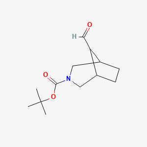 molecular formula C13H21NO3 B2851294 Tert-butyl 8-formyl-3-azabicyclo[3.2.1]octane-3-carboxylate CAS No. 637301-17-8