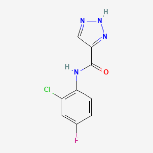 molecular formula C9H6ClFN4O B2851297 N-(2-chloro-4-fluorophenyl)-1H-1,2,3-triazole-5-carboxamide CAS No. 936323-16-9