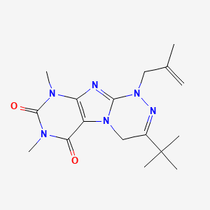 molecular formula C17H24N6O2 B2851310 3-Tert-butyl-7,9-dimethyl-1-(2-methylprop-2-enyl)-4H-purino[8,7-c][1,2,4]triazine-6,8-dione CAS No. 919019-97-9