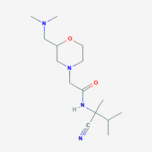 molecular formula C15H28N4O2 B2851319 N-(1-cyano-1,2-dimethylpropyl)-2-{2-[(dimethylamino)methyl]morpholin-4-yl}acetamide CAS No. 1333773-93-5