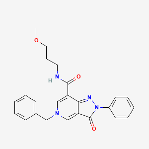 molecular formula C24H24N4O3 B2851320 5-benzyl-N-(3-methoxypropyl)-3-oxo-2-phenyl-2H,3H,5H-pyrazolo[4,3-c]pyridine-7-carboxamide CAS No. 923150-58-7