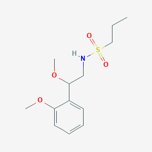 molecular formula C13H21NO4S B2851329 N-[2-methoxy-2-(2-methoxyphenyl)ethyl]propane-1-sulfonamide CAS No. 1798514-93-8