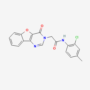 molecular formula C19H14ClN3O3 B2851333 N-(2-chloro-4-methylphenyl)-2-{6-oxo-8-oxa-3,5-diazatricyclo[7.4.0.0^{2,7}]trideca-1(9),2(7),3,10,12-pentaen-5-yl}acetamide CAS No. 876401-04-6