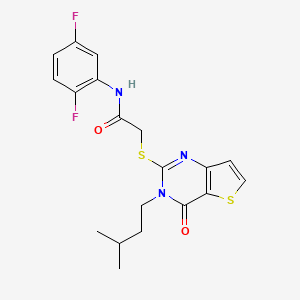molecular formula C19H19F2N3O2S2 B2851345 N-(2,5-difluorophenyl)-2-{[3-(3-methylbutyl)-4-oxo-3,4-dihydrothieno[3,2-d]pyrimidin-2-yl]sulfanyl}acetamide CAS No. 1252924-75-6
