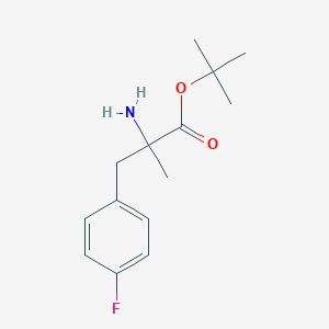 molecular formula C14H20FNO2 B2851346 Tert-butyl 2-amino-3-(4-fluorophenyl)-2-methylpropanoate CAS No. 2248291-64-5