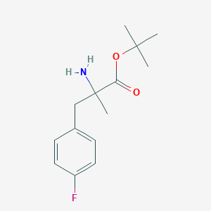 B2851346 Tert-butyl 2-amino-3-(4-fluorophenyl)-2-methylpropanoate CAS No. 2248291-64-5