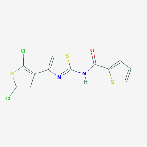 molecular formula C12H6Cl2N2OS3 B2851361 N-[4-(2,5-dichlorothiophen-3-yl)-1,3-thiazol-2-yl]thiophene-2-carboxamide CAS No. 325988-89-4