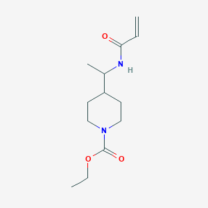molecular formula C13H22N2O3 B2851362 Ethyl 4-[1-(prop-2-enoylamino)ethyl]piperidine-1-carboxylate CAS No. 2411266-01-6