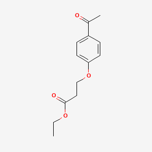 molecular formula C13H16O4 B2851381 Ethyl 3-(4-acetylphenoxy)propanoate CAS No. 1099624-24-4