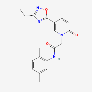 molecular formula C19H20N4O3 B2851385 N-(2,5-dimethylphenyl)-2-[5-(3-ethyl-1,2,4-oxadiazol-5-yl)-2-oxo-1,2-dihydropyridin-1-yl]acetamide CAS No. 1251633-14-3