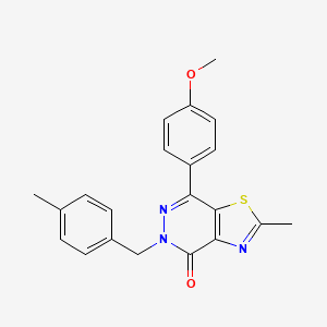 molecular formula C21H19N3O2S B2851389 7-(4-methoxyphenyl)-2-methyl-5-(4-methylbenzyl)thiazolo[4,5-d]pyridazin-4(5H)-one CAS No. 941949-39-9