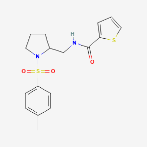 molecular formula C17H20N2O3S2 B2851418 N-((1-tosylpyrrolidin-2-yl)methyl)thiophene-2-carboxamide CAS No. 896274-78-5