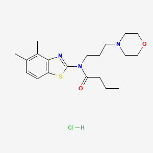 molecular formula C20H30ClN3O2S B2851433 N-(4,5-dimethylbenzo[d]thiazol-2-yl)-N-(3-morpholinopropyl)butyramide hydrochloride CAS No. 1216606-14-2