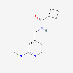 molecular formula C13H19N3O B2851435 N-((2-(dimethylamino)pyridin-4-yl)methyl)cyclobutanecarboxamide CAS No. 1147765-71-6