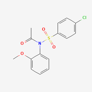 molecular formula C15H14ClNO4S B2851445 N-(4-CHLOROBENZENESULFONYL)-N-(2-METHOXYPHENYL)ACETAMIDE CAS No. 14738-10-4