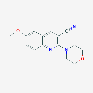 B2851458 6-Methoxy-2-morpholin-4-ylquinoline-3-carbonitrile CAS No. 482659-28-9