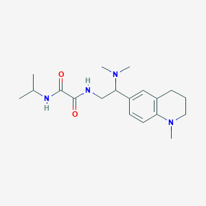 molecular formula C19H30N4O2 B2851478 N'-[2-(dimethylamino)-2-(1-methyl-1,2,3,4-tetrahydroquinolin-6-yl)ethyl]-N-(propan-2-yl)ethanediamide CAS No. 922012-14-4