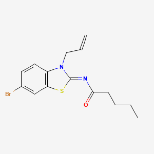 molecular formula C15H17BrN2OS B2851494 (Z)-N-(3-allyl-6-bromobenzo[d]thiazol-2(3H)-ylidene)pentanamide CAS No. 865175-21-9