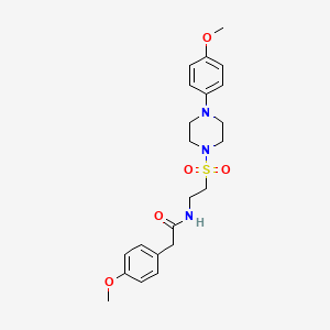 molecular formula C22H29N3O5S B2851513 2-(4-methoxyphenyl)-N-(2-((4-(4-methoxyphenyl)piperazin-1-yl)sulfonyl)ethyl)acetamide CAS No. 897610-81-0