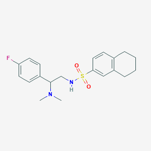 molecular formula C20H25FN2O2S B2851515 N-[2-(dimethylamino)-2-(4-fluorophenyl)ethyl]-5,6,7,8-tetrahydronaphthalene-2-sulfonamide CAS No. 941997-09-7